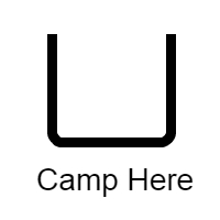 Letter U, cup, square